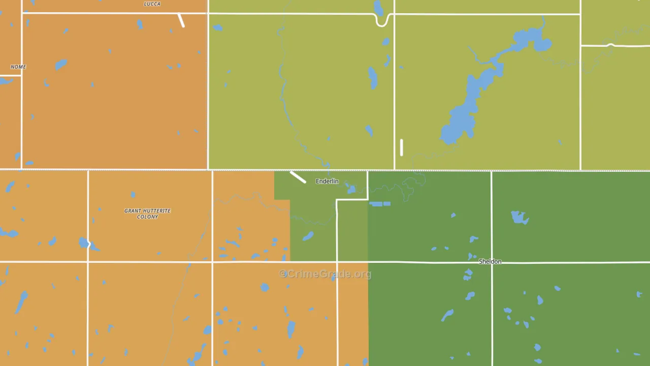 Enderlin, ND Map of Vandalism Rates