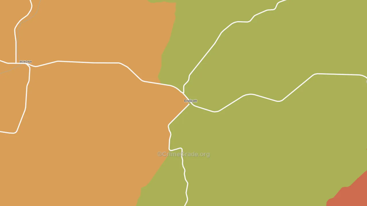 Endicott, WA Map of Vandalism Rates