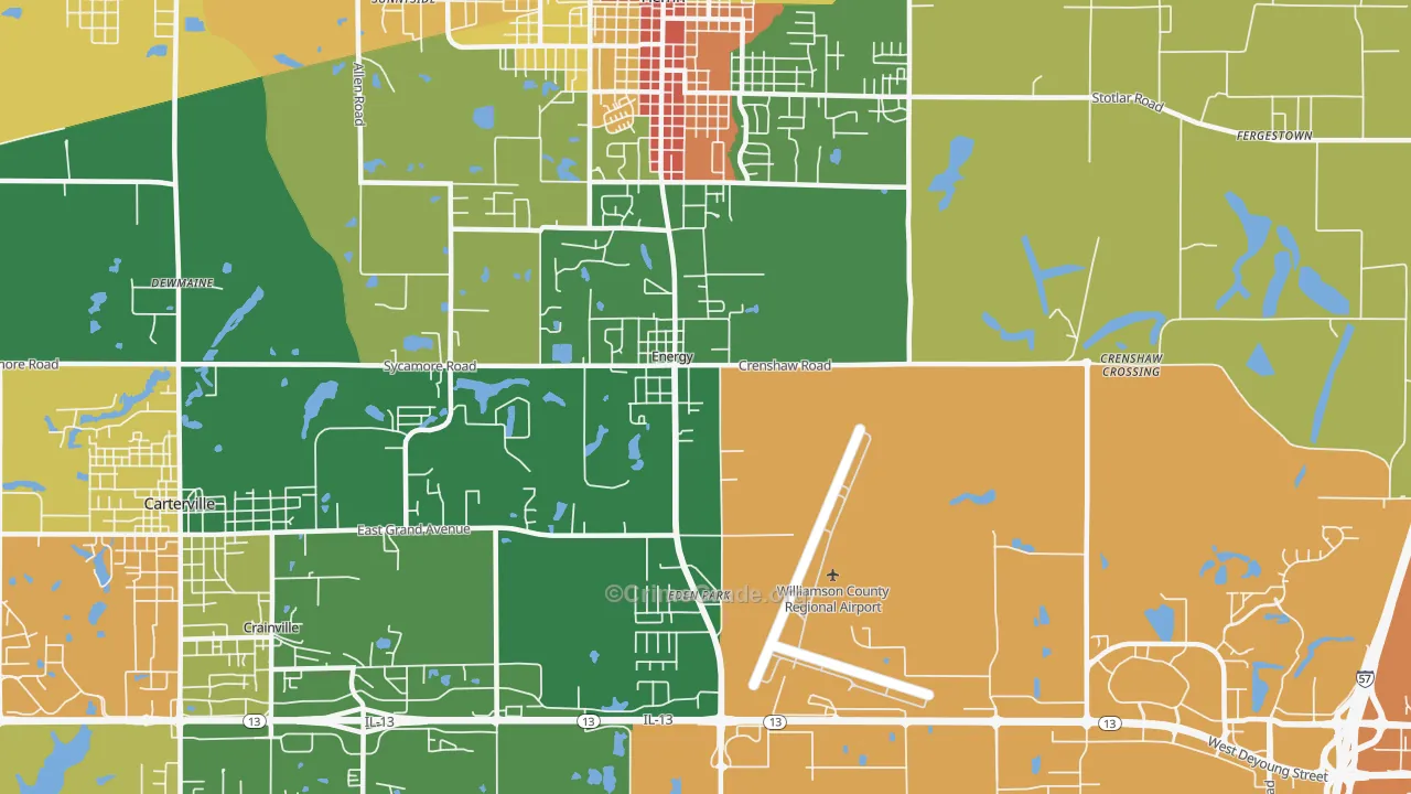 Energy, IL Map of Vandalism Rates