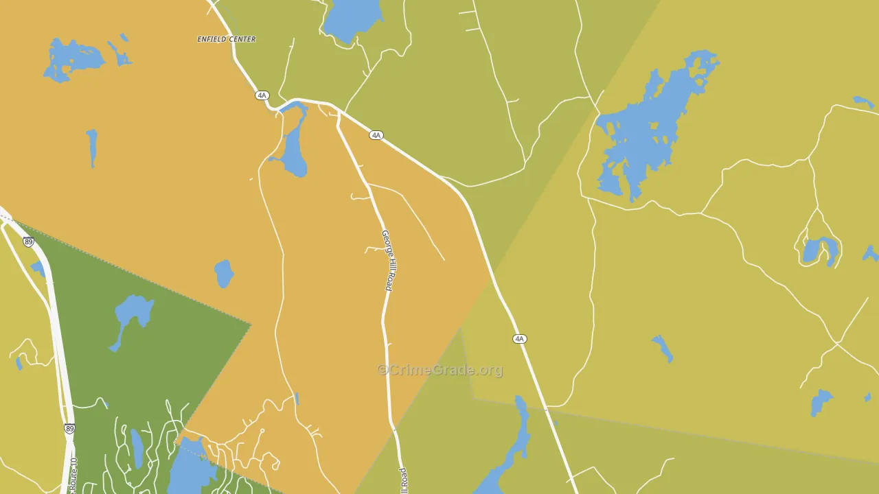 Enfield Center, NH Map of Vandalism Rates