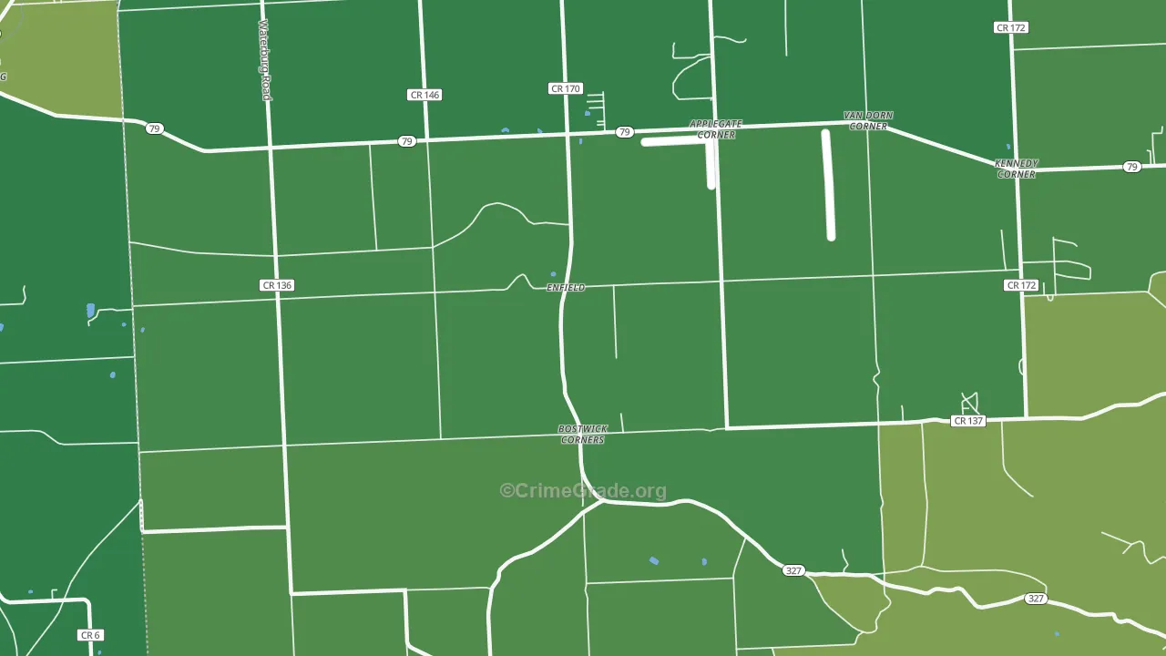 Enfield, NY Map of Vandalism Rates