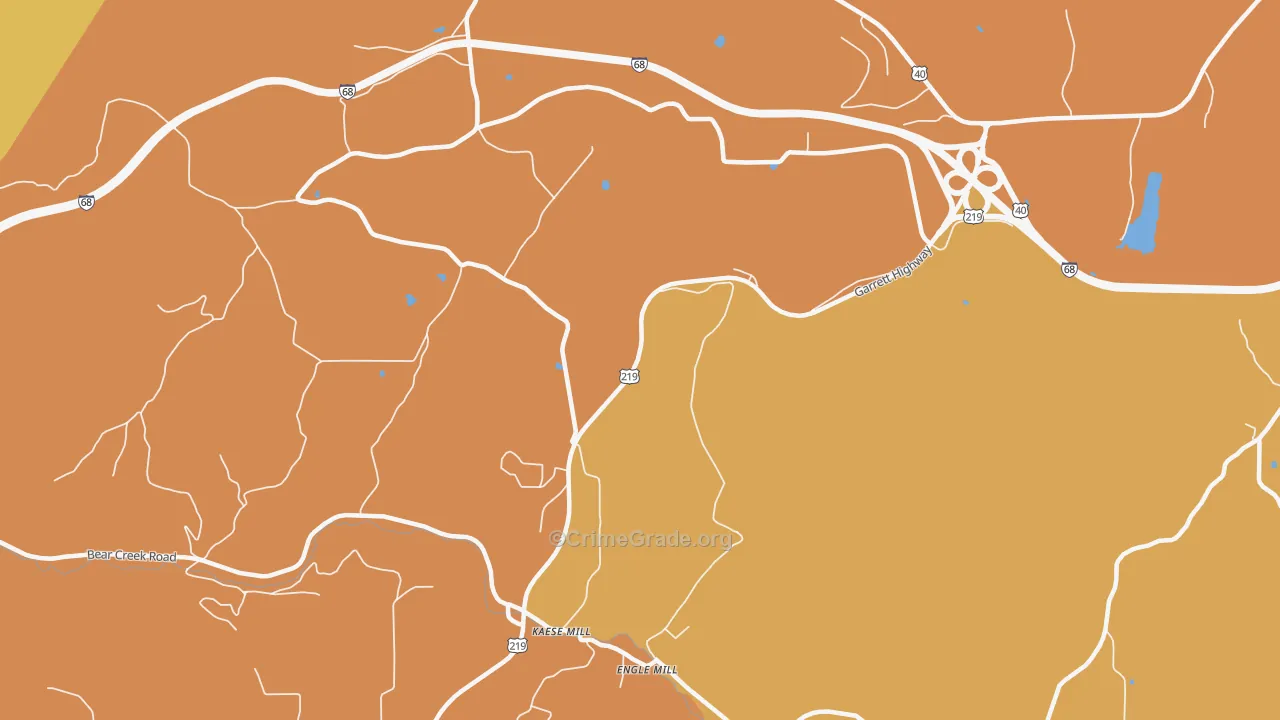 Engle Mill, MD Map of Vandalism Rates