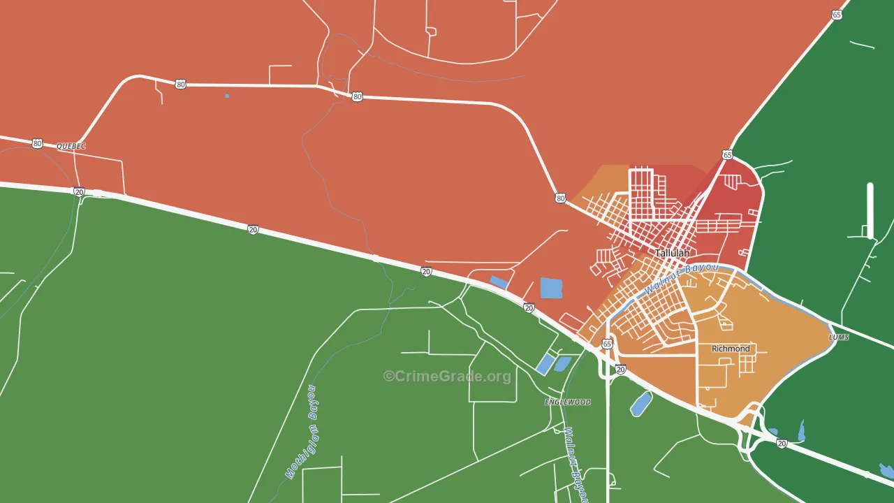 Englewood, LA Map of Vandalism Rates