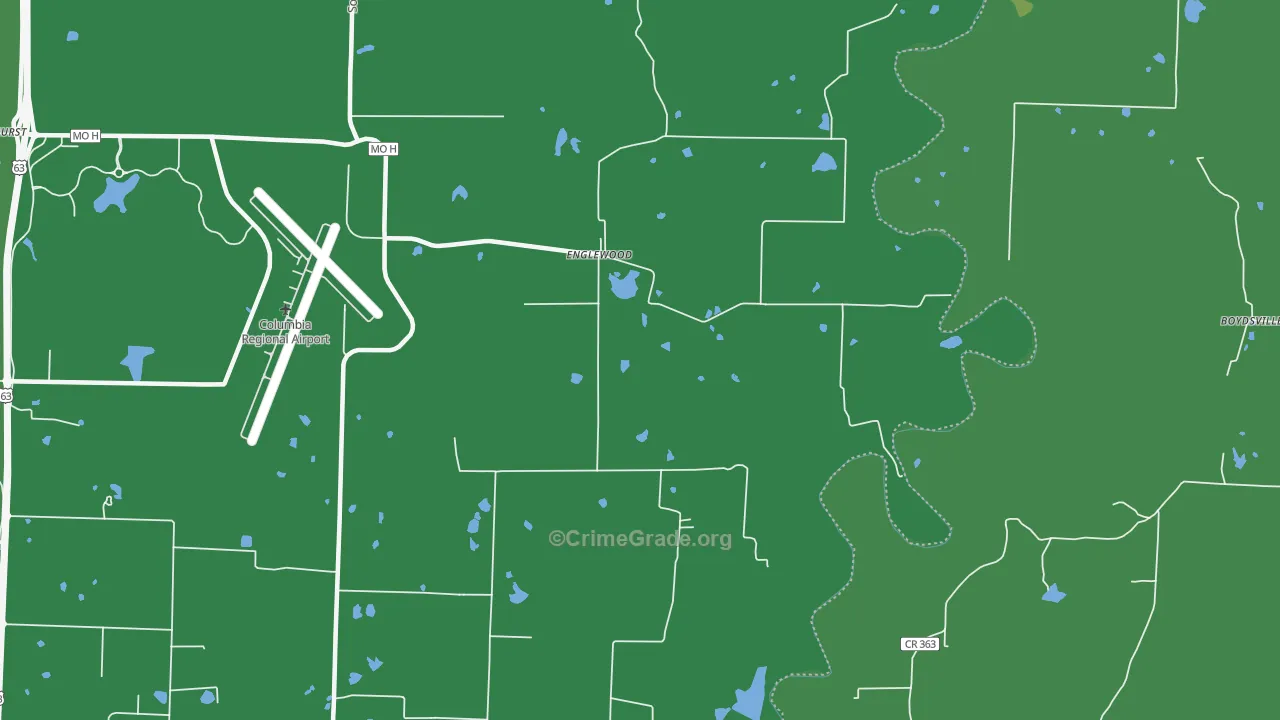Englewood, MO Map of Vandalism Rates
