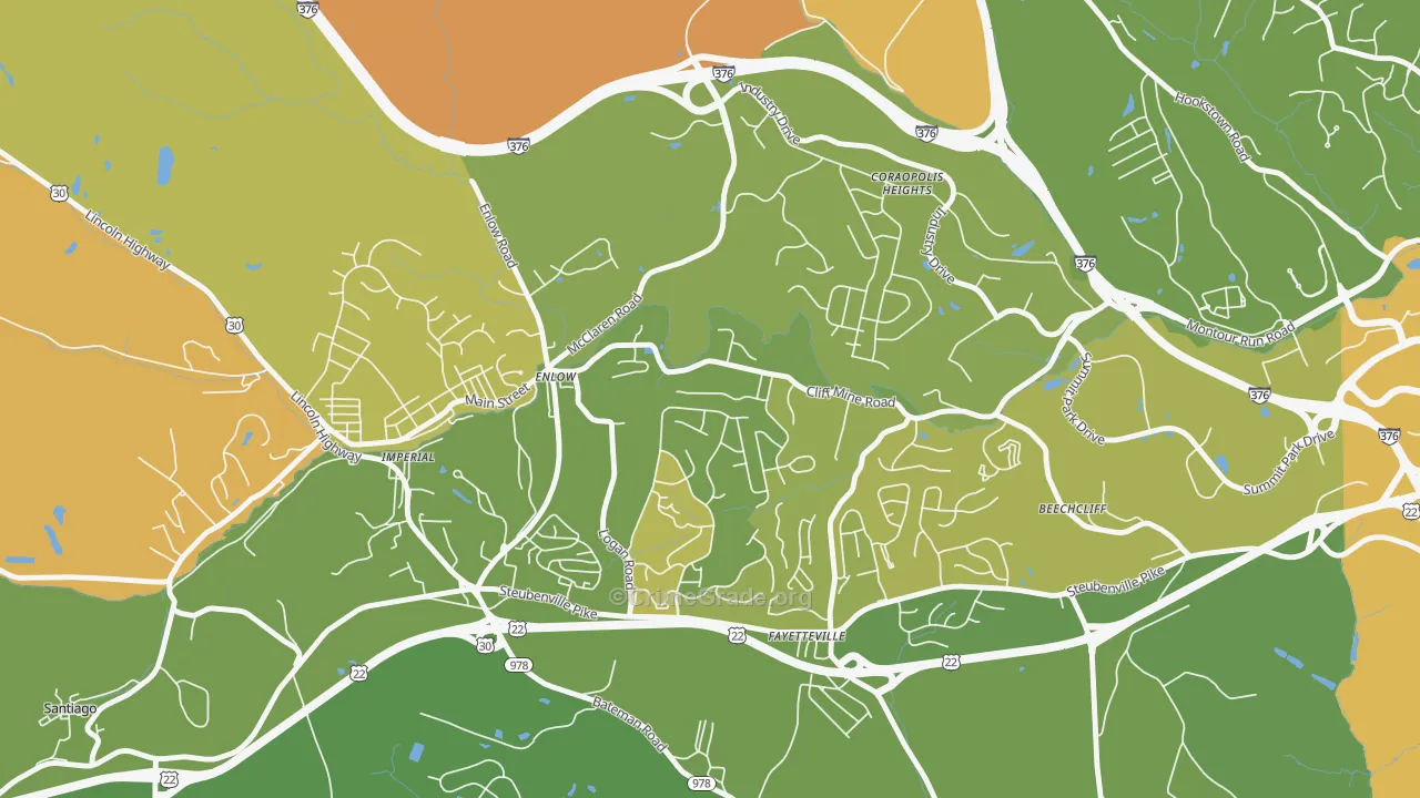 Enlow, PA Map of Vandalism Rates