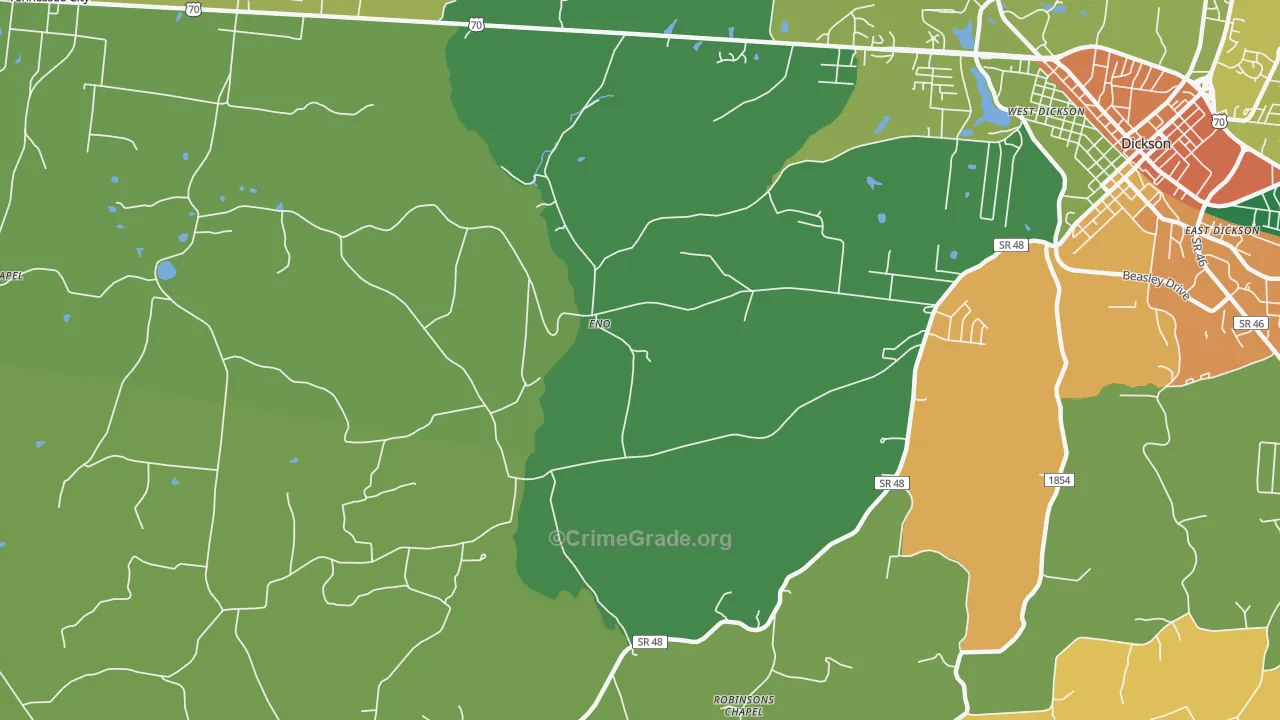 Eno, TN Map of Vandalism Rates