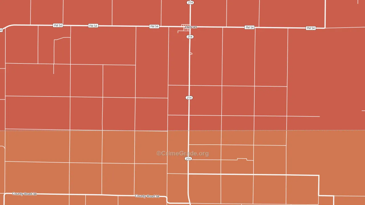 Enochs, TX Map of Vandalism Rates