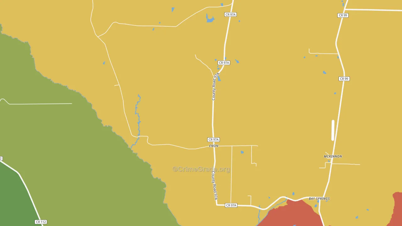 Enon, FL Map of Vandalism Rates