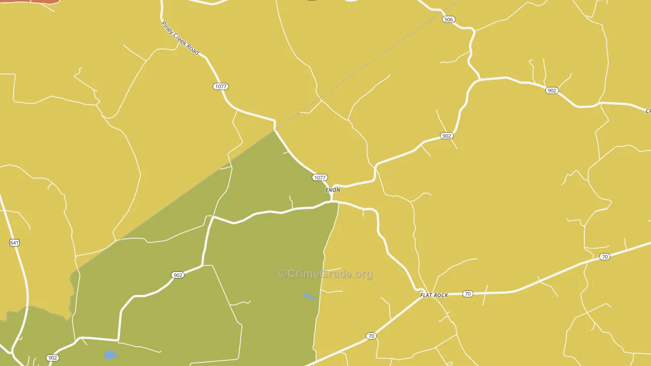 Enon, KY Map of Vandalism Rates