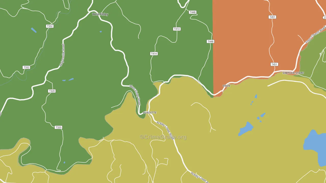 Enon, PA Map of Vandalism Rates