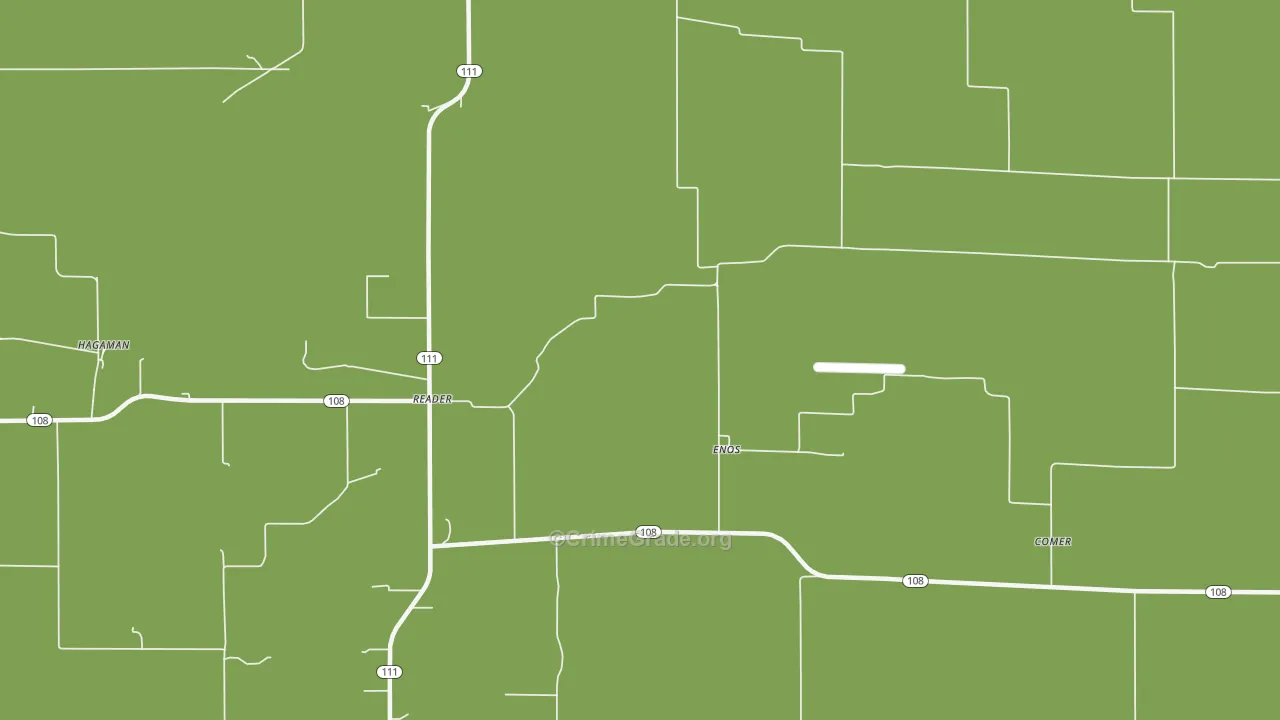 Enos, IL Map of Vandalism Rates