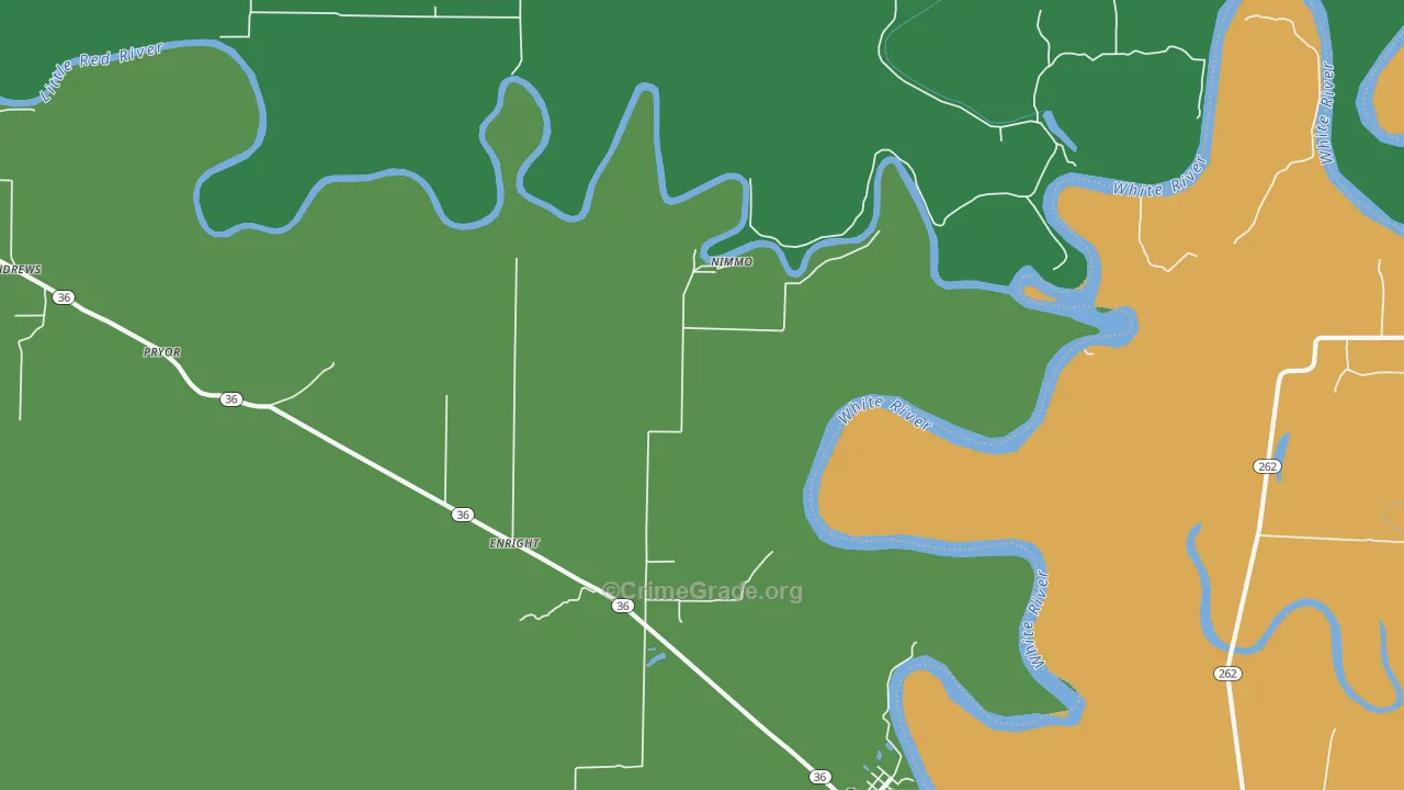 Enright, AR Map of Vandalism Rates