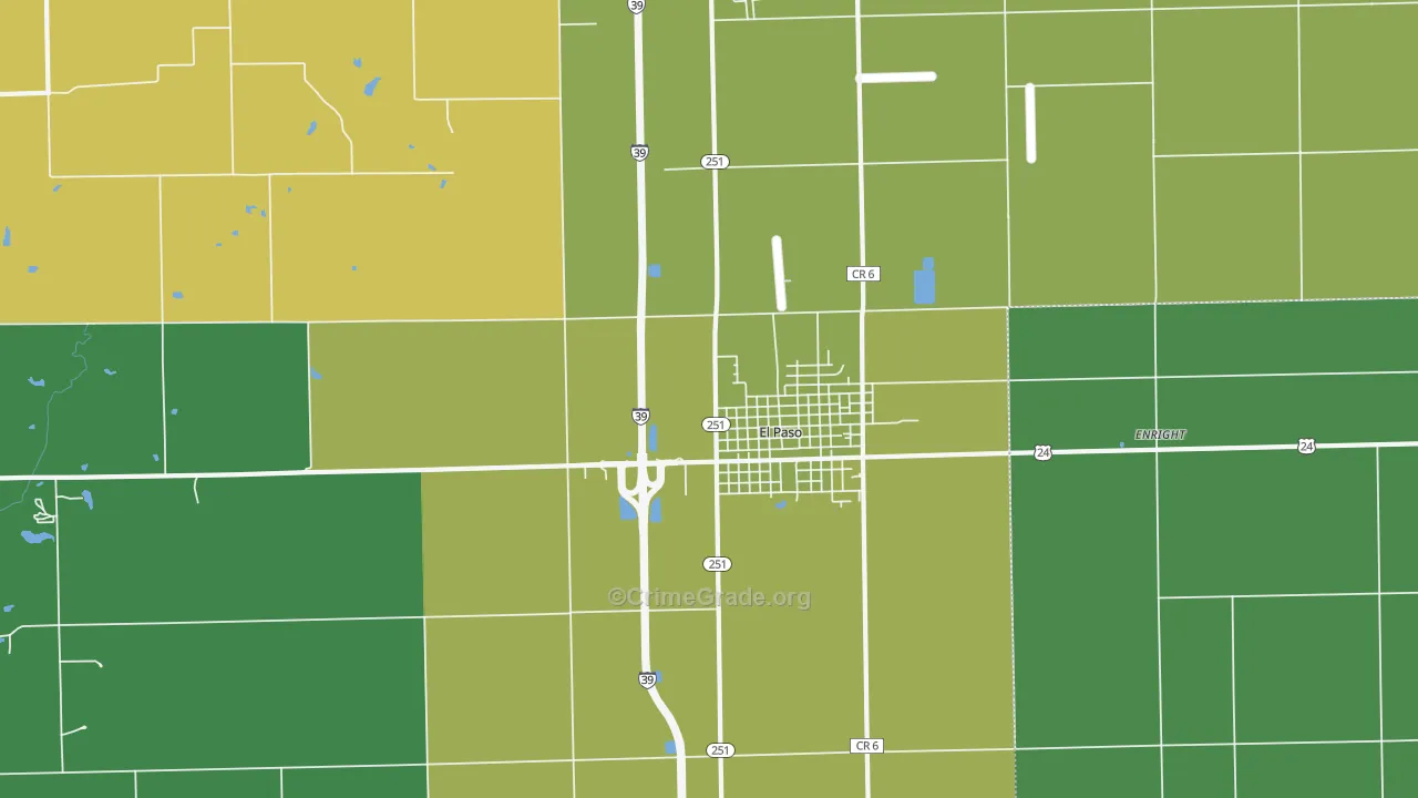 Enright, IL Map of Vandalism Rates