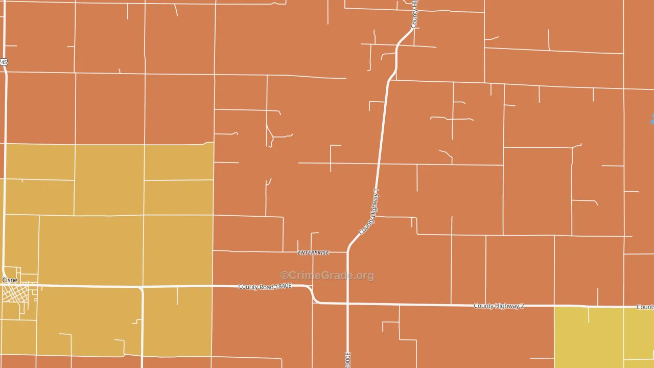 Enterprise, IL Map of Vandalism Rates