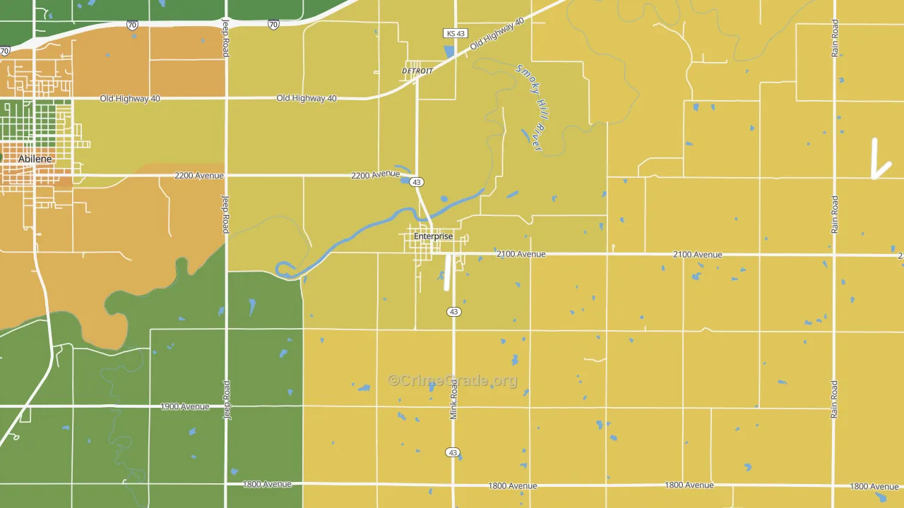 Enterprise, KS Map of Vandalism Rates