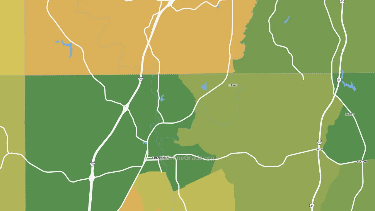 Enterprise, MS Map of Vandalism Rates