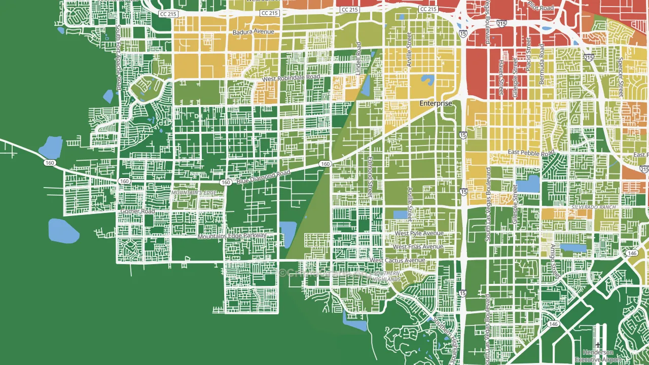 Enterprise, NV Map of Vandalism Rates