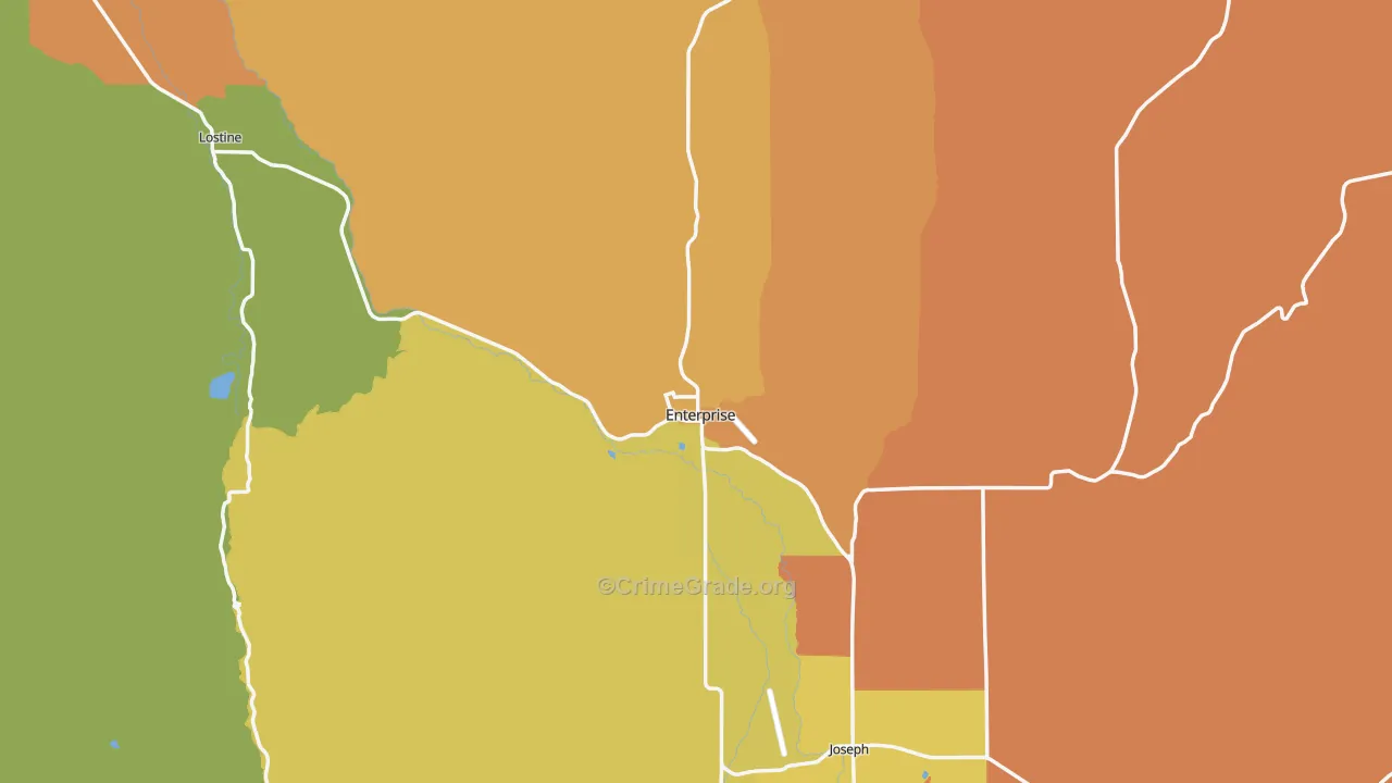 Enterprise, OR Map of Vandalism Rates