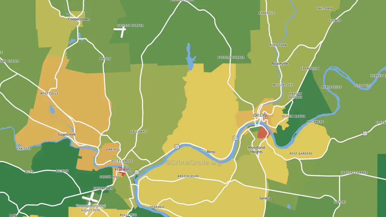 Enterprise, PA Map of Vandalism Rates