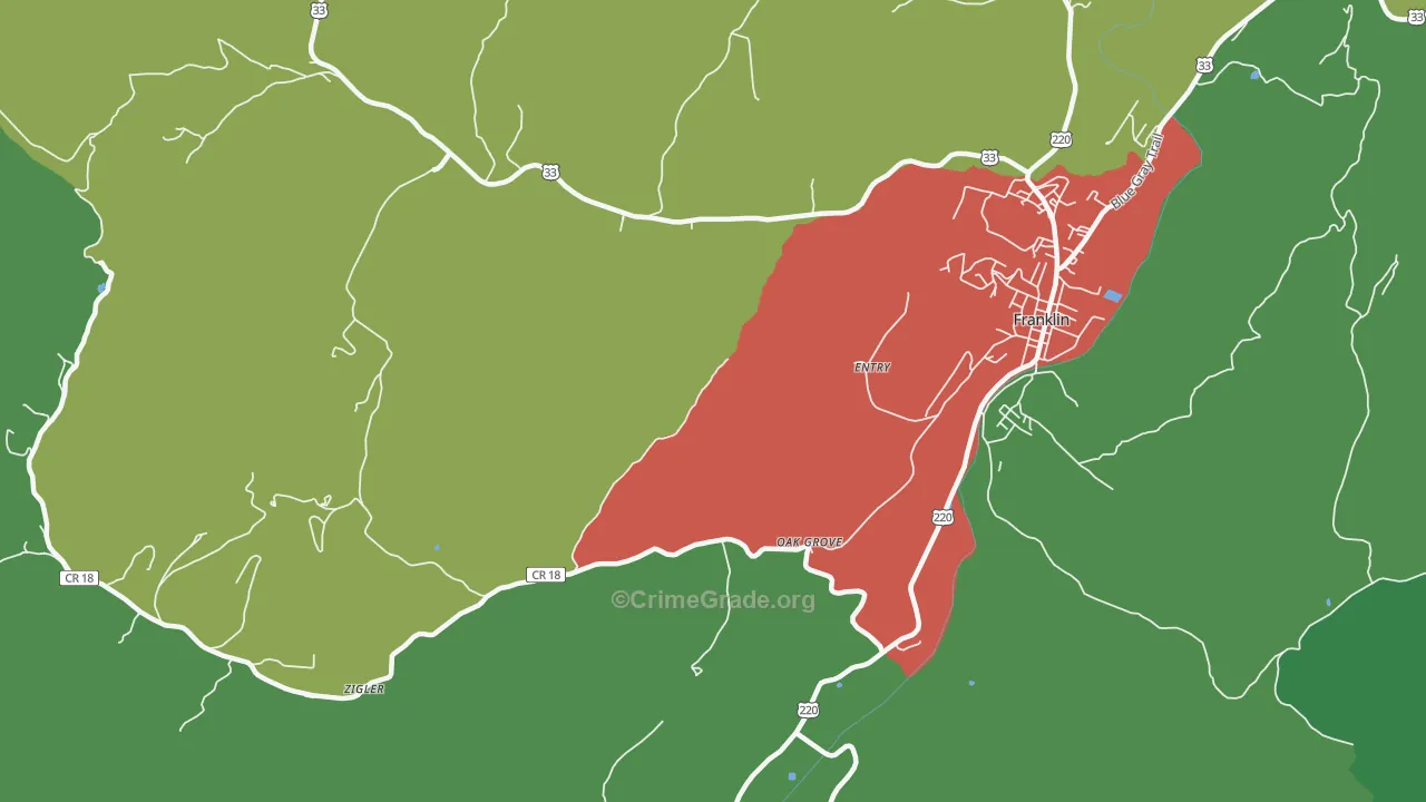 Entry, WV Map of Vandalism Rates