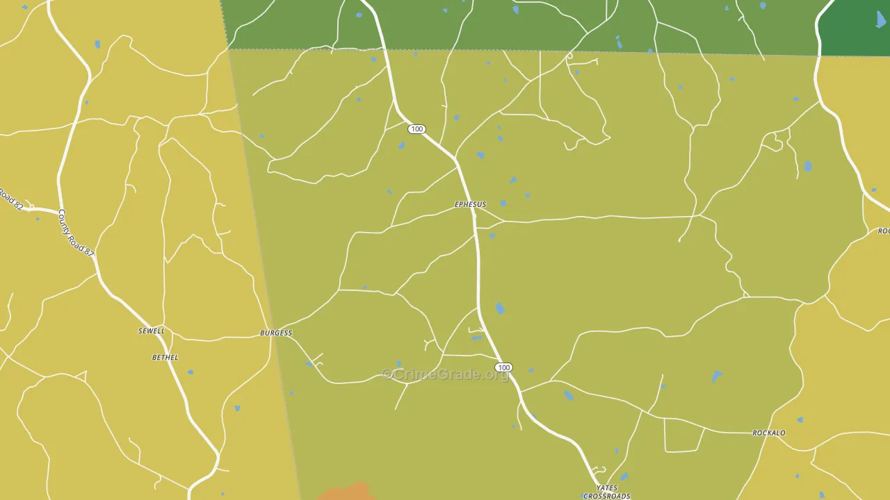 Ephesus, GA Map of Vandalism Rates