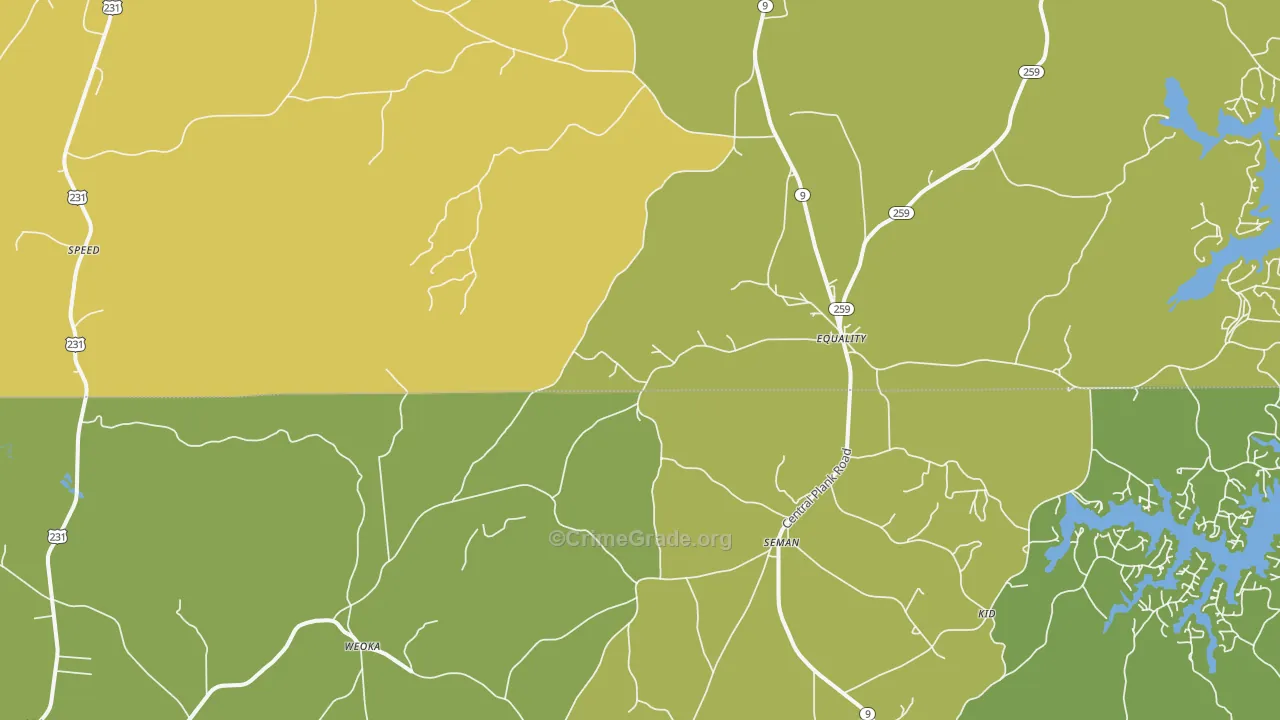 Equality, AL Map of Vandalism Rates