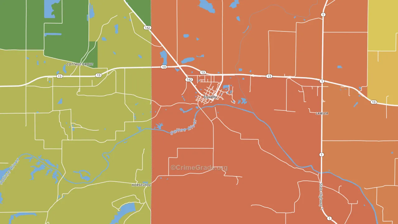 Equality, IL Map of Vandalism Rates