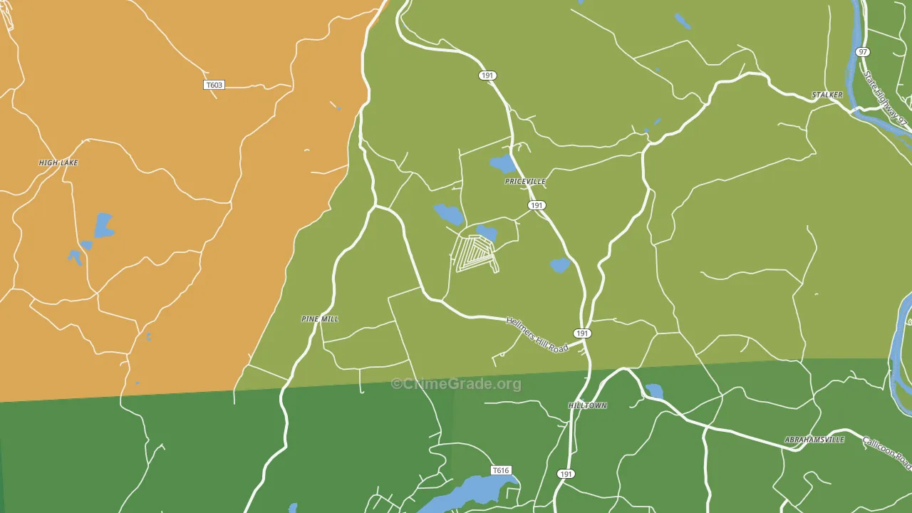 Equinunk, PA Map of Vandalism Rates