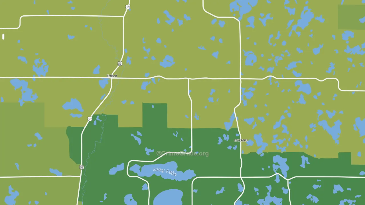 Erhard, MN Map of Vandalism Rates