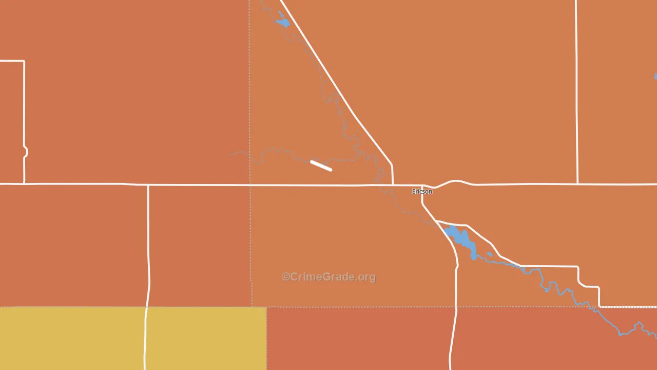 Ericson, NE Map of Vandalism Rates