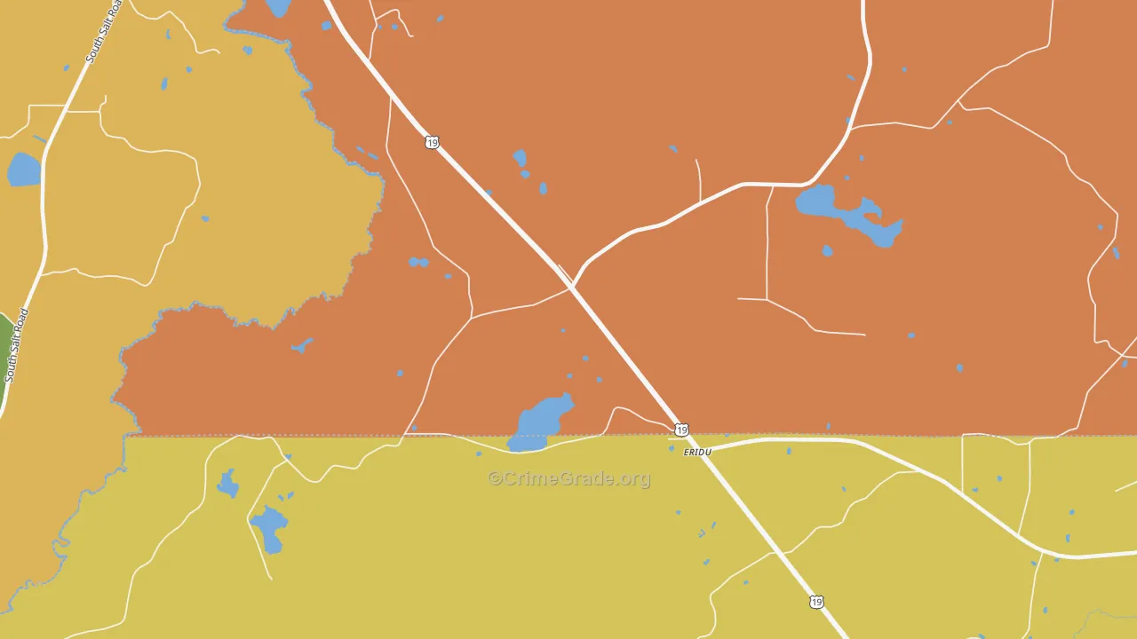 Eridu, FL Map of Vandalism Rates