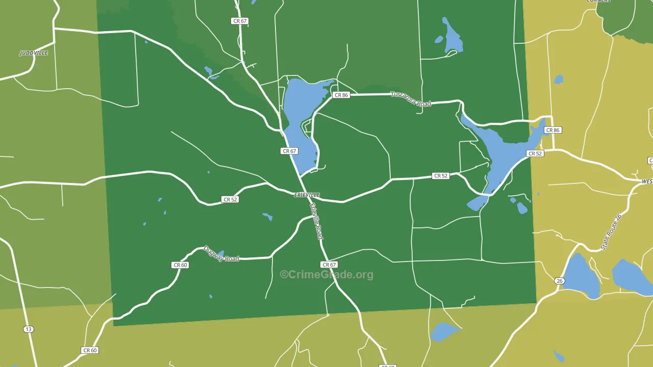 Erieville, NY Map of Vandalism Rates