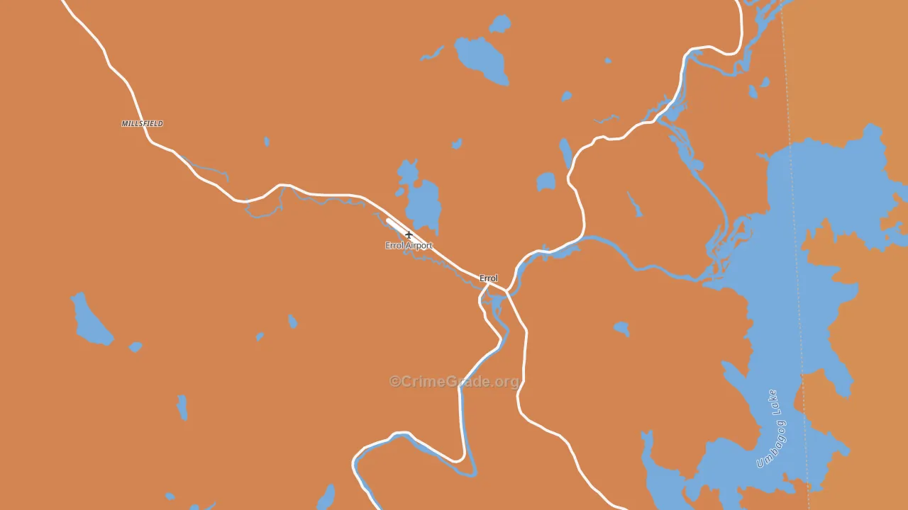 Errol, NH Map of Vandalism Rates