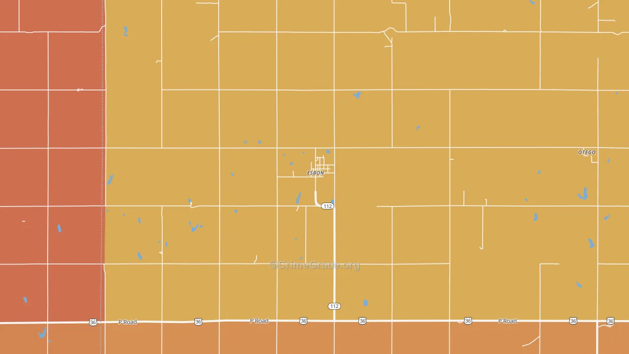 Esbon, KS Map of Vandalism Rates