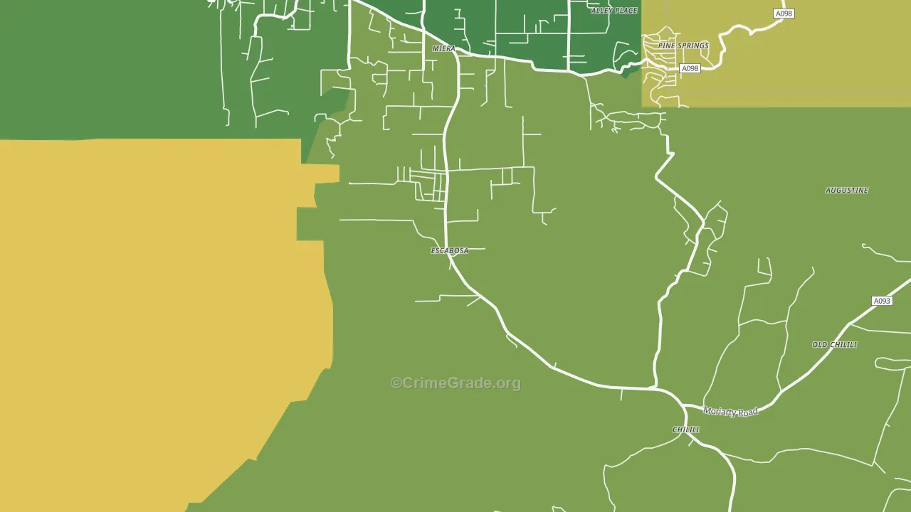 Escabosa, NM Map of Vandalism Rates