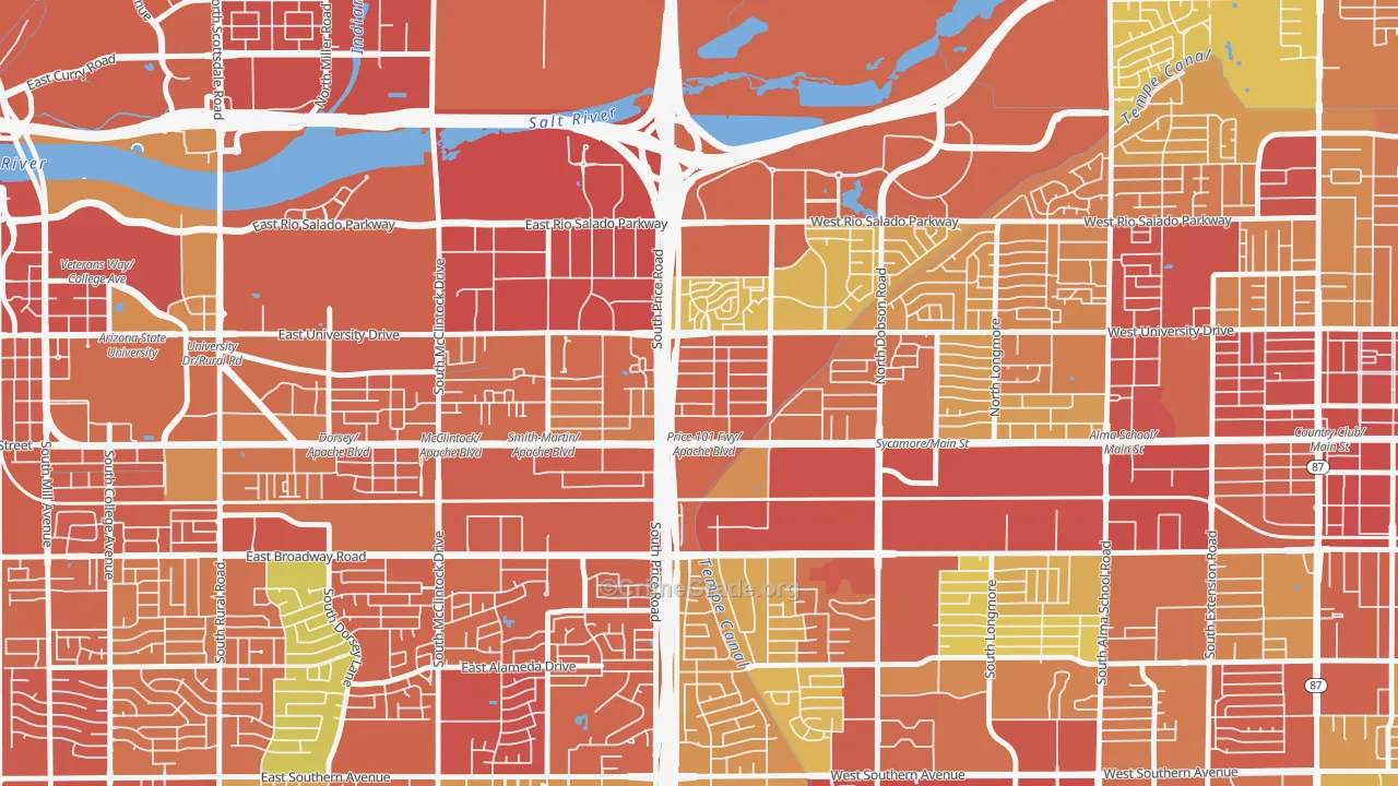 Escalante, Tempe, AZ Map of Vandalism Rates