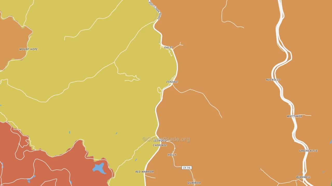 Eskdale, WV Map of Vandalism Rates