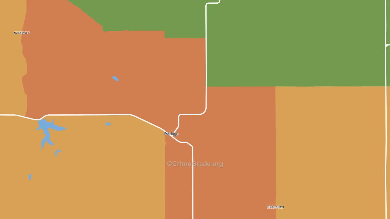 Eskridge, KS Map of Vandalism Rates
