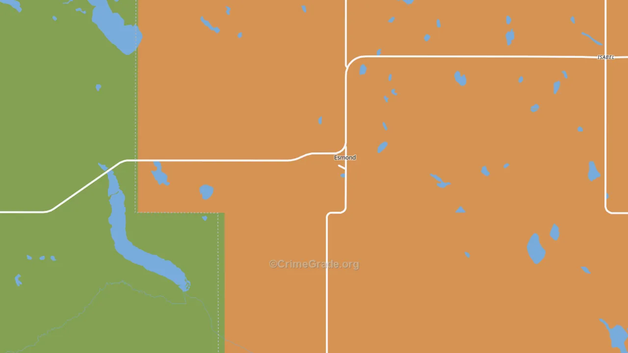 Esmond, ND Map of Vandalism Rates