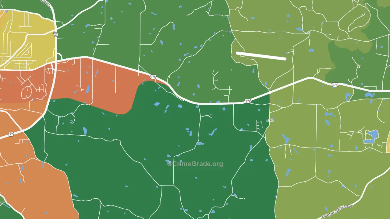 Esom Hill, GA Map of Vandalism Rates