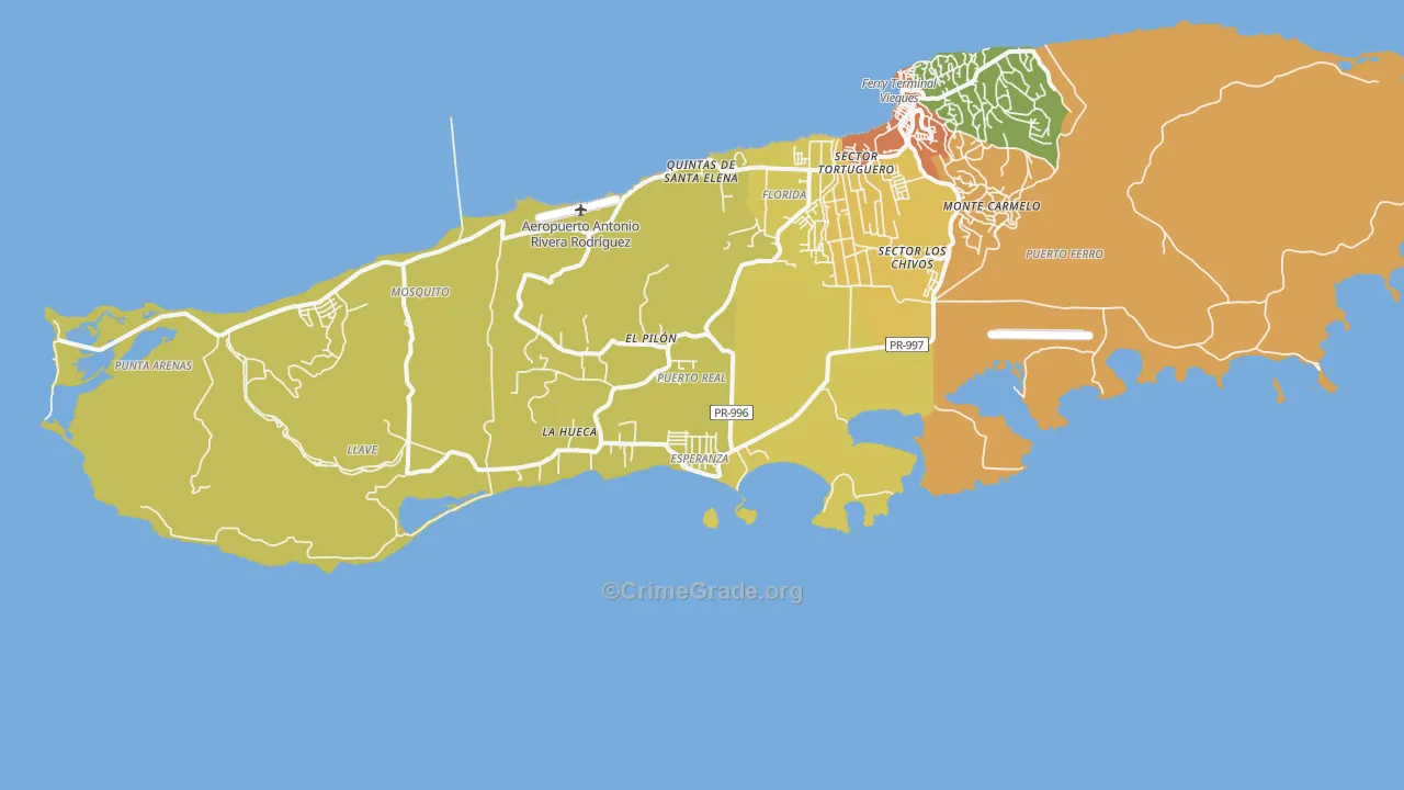 Esperanza, PR Map of Vandalism Rates