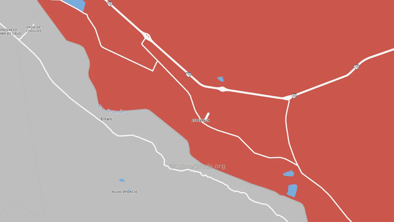 Esperanza, TX Map of Vandalism Rates
