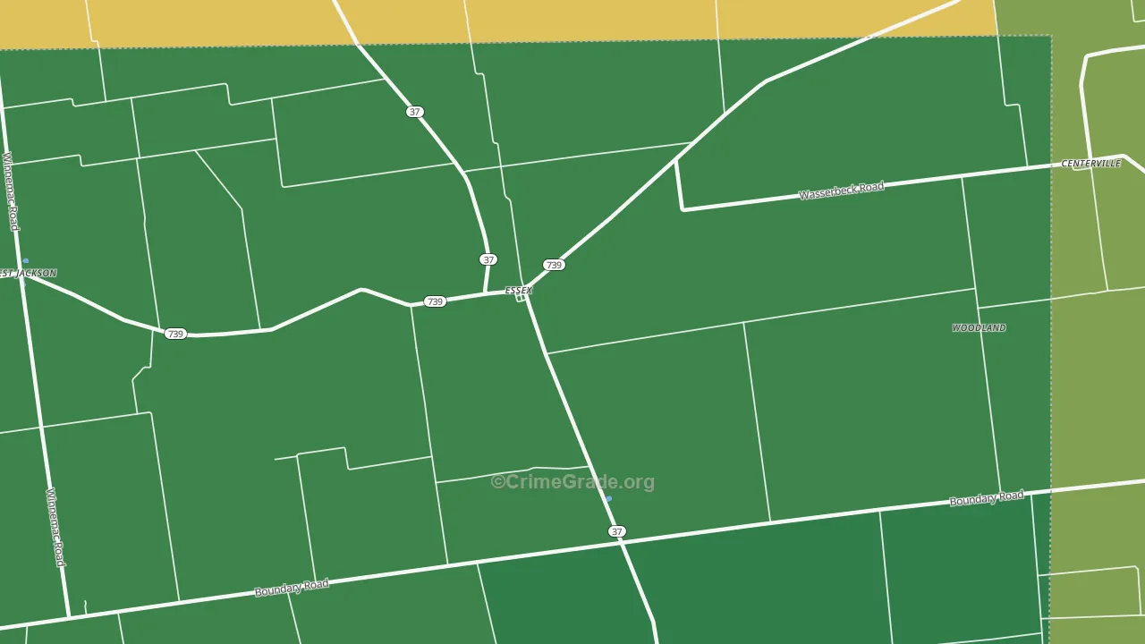 Essex, OH Map of Vandalism Rates