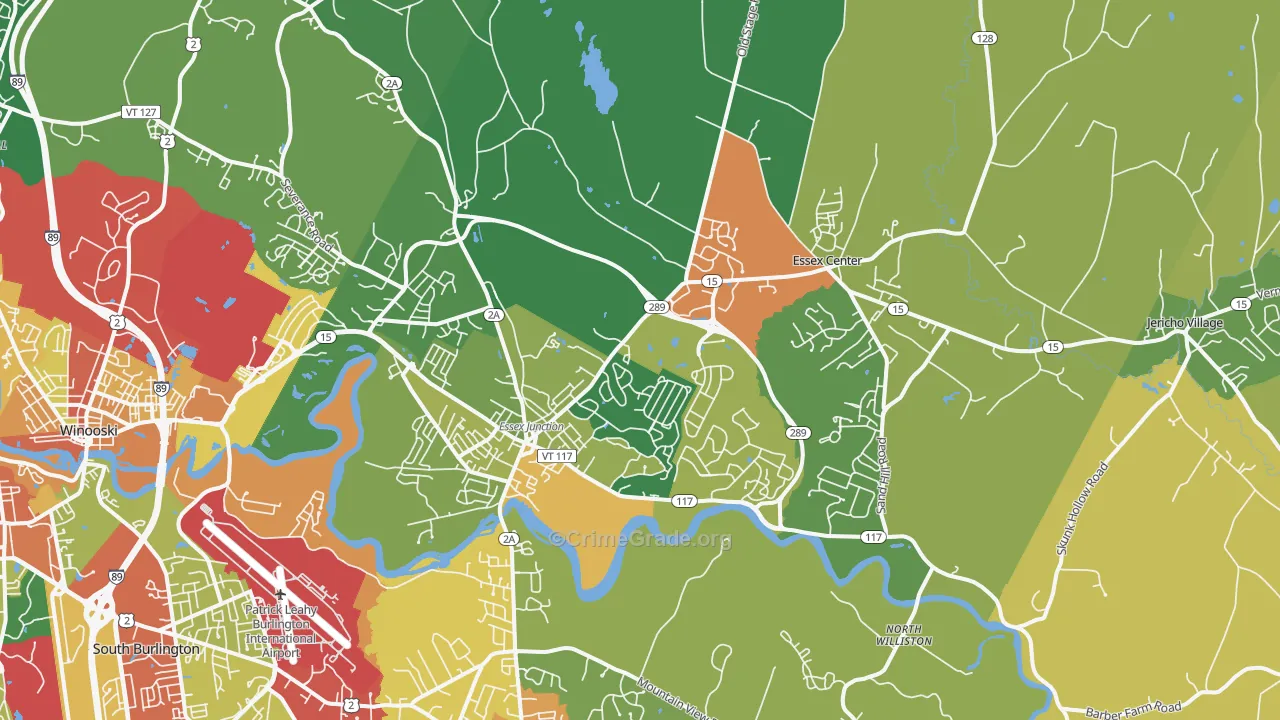 Essex, VT Map of Vandalism Rates