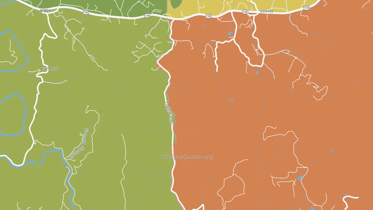 Estatoe, NC Map of Vandalism Rates