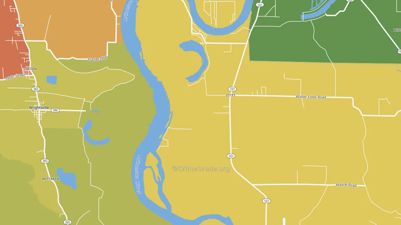 Estes, AR Map of Vandalism Rates
