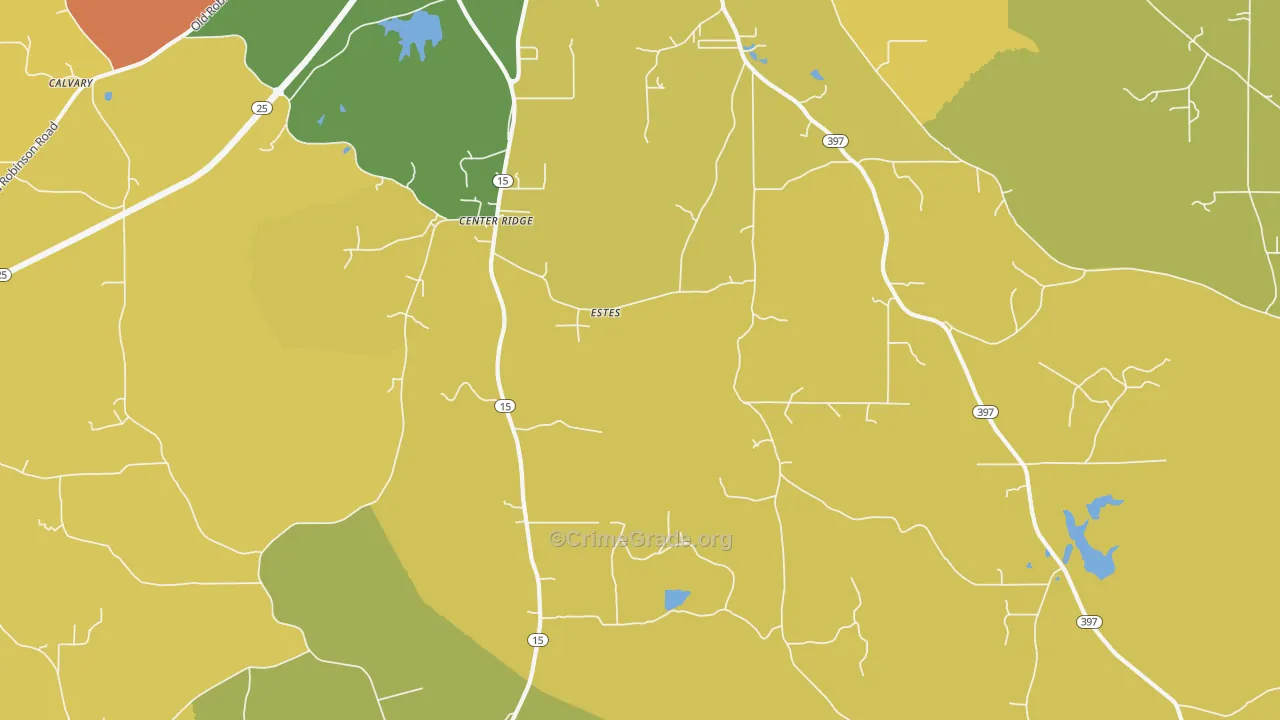 Estes, MS Map of Vandalism Rates
