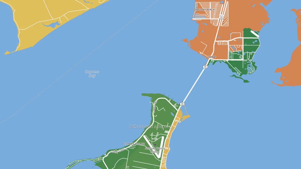 Estes, TX Map of Vandalism Rates