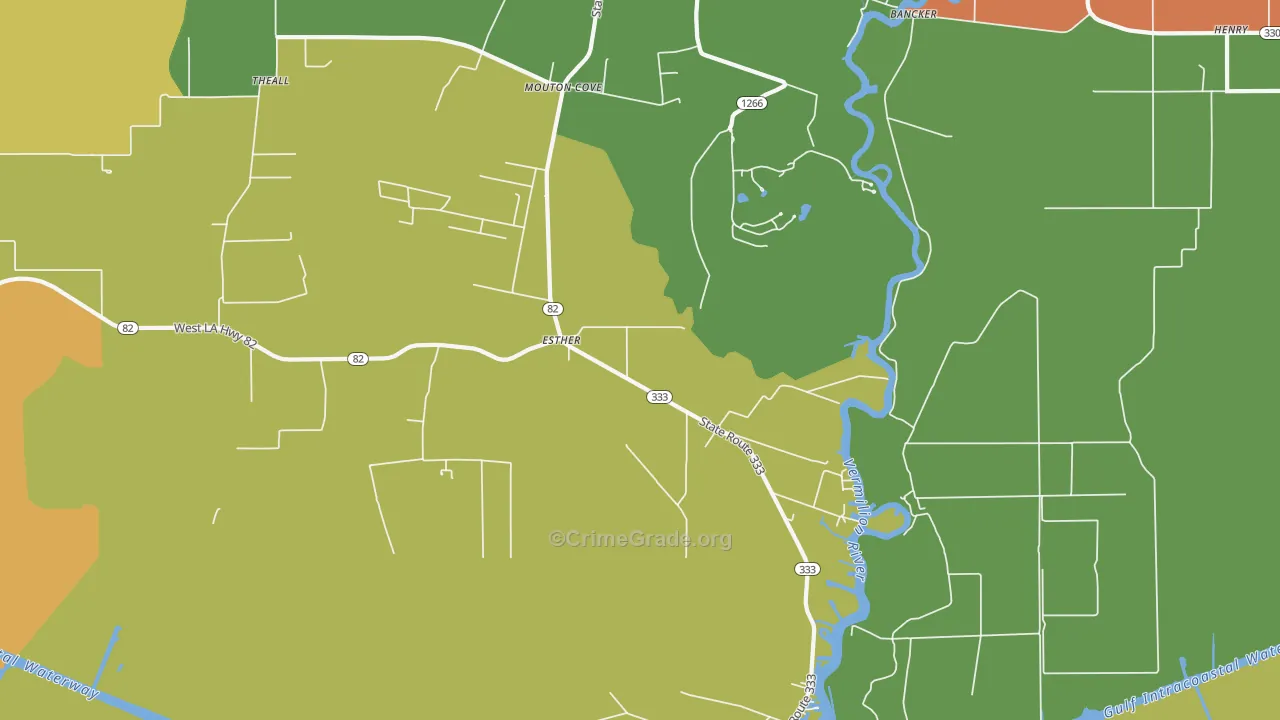 Esther, LA Map of Vandalism Rates