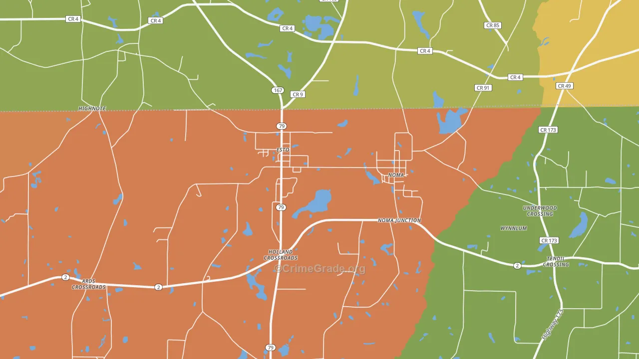 Esto, FL Map of Vandalism Rates